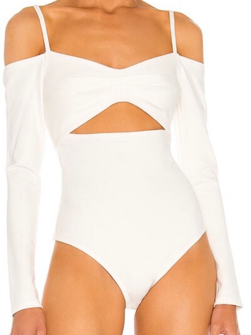 Alexis Haley Cutout Bodysuit Off White Size XL